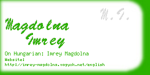 magdolna imrey business card